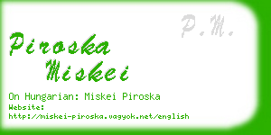 piroska miskei business card